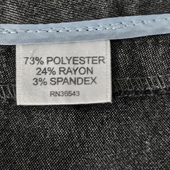 2/$20 Van Heusen Gray Dress Pants Size 6S | Classic Workwear Trousers - Picture 6 of 7